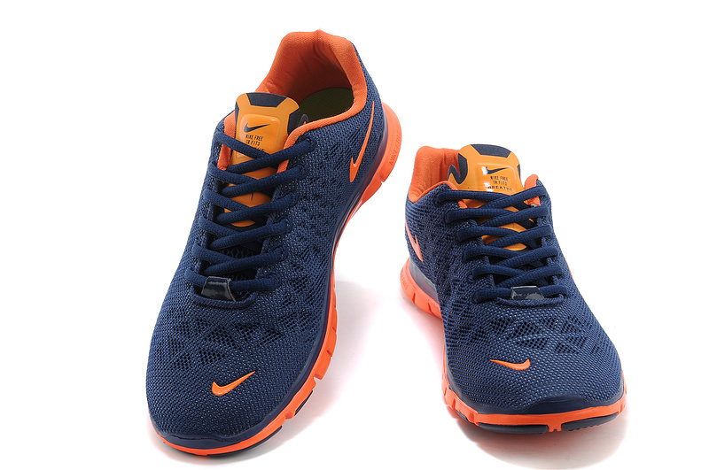 Nike Free TR Fit 3 respirer nike chaussures libres 5.0 trainning bleu orange fonce (3)